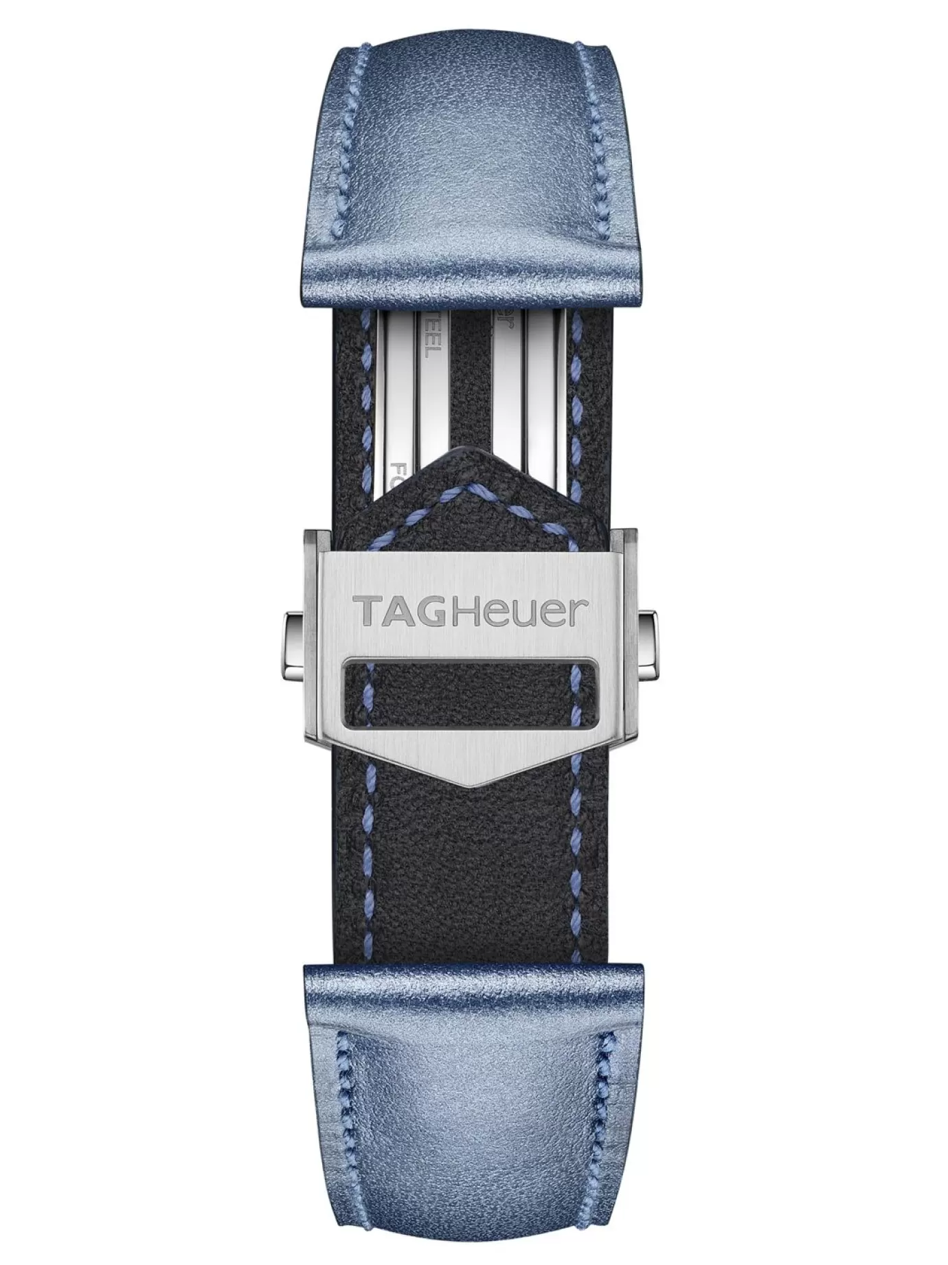 TAG Heuer Carrera 39Mm Metallic Blue Leather Strap